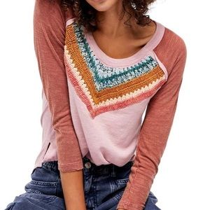 Crochet baseball tee Free People